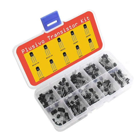 All In One Transistor Kit With Resistor Pack For Hobbyists And Students 210 PNP And NPN BJT Transistors Plus 250 Quarter Watt Resistors