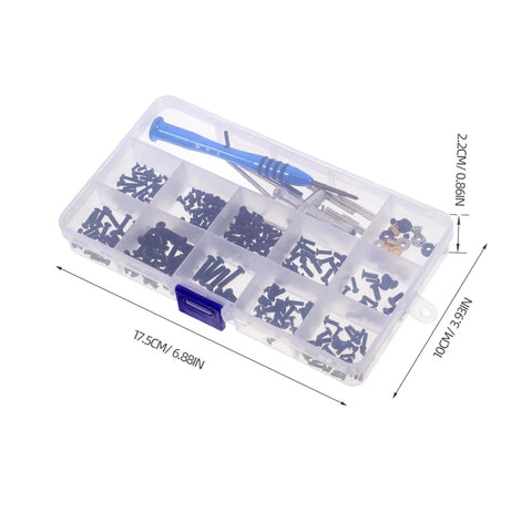 RC Car Screw Kit And Hardware Set for Models with a full range of nuts, bolts, screws, tools in durable iron, clear case