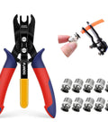 Cool Get This 11 Piece Air Line Removal Tool Kit With Quick Connect Release Wrench For 1/4 And 5/16 Inch Fittings Plus Ten Male Npt Push Fittings That Totally Make DIY Piping A Breeze Without Breaking The Bank Or Your Back., black air line removal pliers with 10 steel push fittings