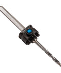 Spyder 1/2-in quick-change hole saw arbor with black housing, blue spider logo, and metal shank.