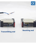5-Meter Detection Gate Safety Photocell Sensor For Garage Doors, showing transmitting and receiving ends, Photoelectric Proximity Switch With DC12-24V