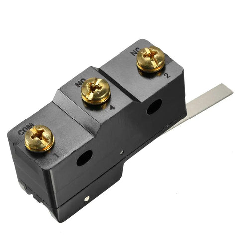 Two Pack Long Lever Miniature Micro Switches 1NO 1NC Hinge Lever Type For AC DC Control Circuits 15A 125 250 Or 380 VAC IP40 Protection