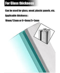 Kickass 304 Stainless Steel Glass Railing Side Support Bracket For Balcony And Patio Deck Posts showing glass thickness options 10mm and 12mm.