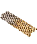 10-piece 1.0mm HSS Drill Bit Kit, straight shank, ideal for PCB, thin aluminum, plastic, precision drilling