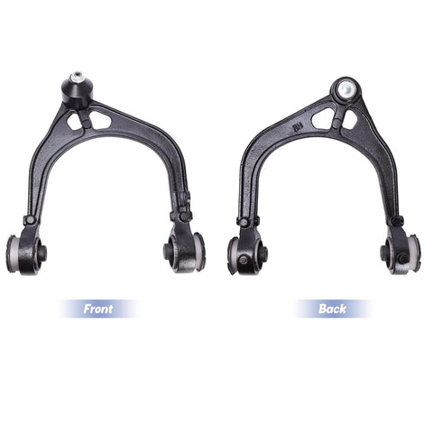 Beefed-Up Front Upper Control Arm With Ball Joints Replacement Kit for 2005-2019 Chrysler 300 and more, front and back view.