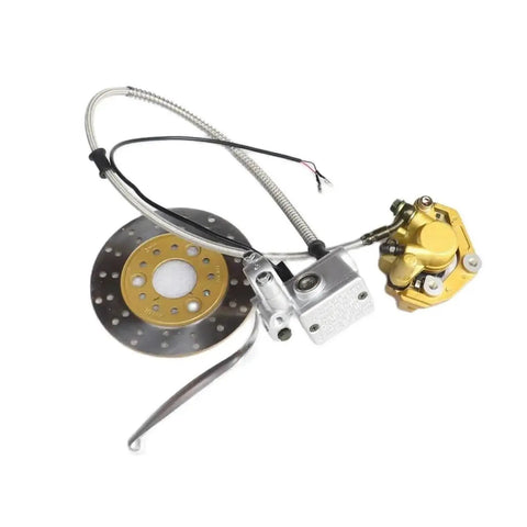 Z50R Hydraulic Front Brake Caliper Disc Kit for Monkey 50cc Bikes with floating rotors and brake pump system.