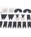 18 Piece Oscillating Multitool Blade Set With Universal Fit For Most Brands, heavy duty blades for wood, plastic, metal, PVC.