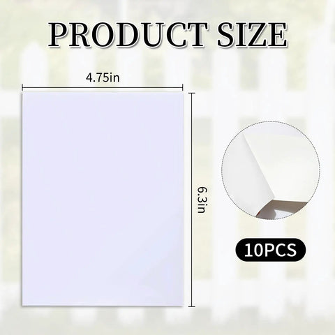 DIY Ready Vinyl Siding Repair Kit With Self Adhesive PVC Patches, 10 pack, dimensions 4.75in x 6.3in displayed
