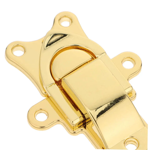 Chic 2 Pcs Antique Golden Zinc Alloy Toggle Lock Buckle for Wooden Jewelry Box and Tool Case, detailed close-up of latch hardware.