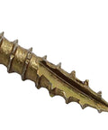 Close-up of Pro Standard 9 X 5 Inch Bronze Coated Wood Screws Torx Star Drive Trim Head for ACQ treated lumber.