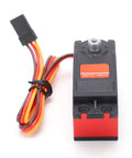 High Torque 14Kg Metal Gear RC Servo Motor Tailored For 1/10 Scale RC Drift Cars With 180 Degree Travel And Premium Red Aluminum Build with wires.