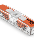 Lever Nuts Inline Splicing Connector For Solid And Stranded Wires, 2-Conductor With Operating Levers, 24-12 AWG