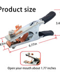 Heavy Duty 500A Welding Ground Clamp For Automotive Use Iron Electroplated Earth Clip detailed size specifications