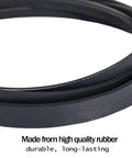 Close-up of Heavy Duty Dryer Drum Drive Belt For GE And Hotpoint Dryers with 4 ribs and 3 grooves, durable rubber material.