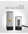Heavy Duty Dc 24v Aluminum Cabinet Fan Heater With 200w Ptc Heating, mini size, showing heating elements and mounting clip.
