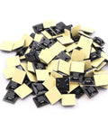 Premium Heavy Hitter Adhesive Cable Tie Bases 400 Piece Pack Black Self Stick Wire Mounts on a white background.
