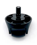Front caster wheel for Roborock S9 MaxV Ultra vacuum, black omnidirectional wheel (close-up)