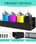 Close-up of 8 Pack Magnetic Spray Can Holders Wall Mounted Set For Garage And Home Workshop Magnetic Bottle Organizer Rack