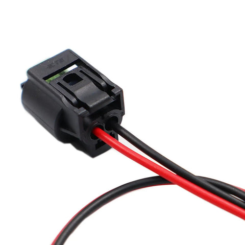 Straight Fire Coolant Temperature Sensor Connector Pin Plug Wiring Harness Pigtail for Chevy GMC Buick showing two wires and connector.