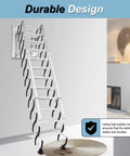 Premium Electric Retractable Attic Ladder Built From Tough Titanium Magnesium Alloy featuring telescoping handrails for smooth access.