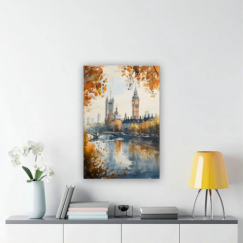 Battersea Power Station Watercolor Print London Wall Art Landscape Canvas Poster For Home Office Dorm Decor 12x18 Inch Unframed Or Framed Options High Resolution Artwork Gift