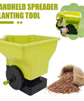 Handheld Grass Seed Spreader For Lawns And Gardens Reusable Fertilizer And Salt Broadcast Spreader Ergonomic Grip Adjustable Dial