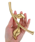 Ergonomic Metal Cabinet Handles And Drawer Pulls For Cabinets, Wardrobes, Closets And Dressers, gold finish in hand