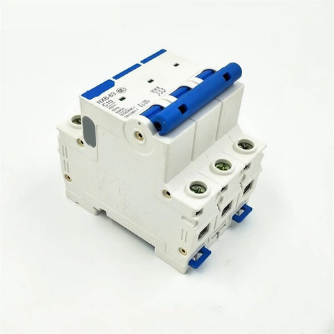 Top Shelf 3 Pole C Curve Mini Circuit Breaker 3 Amp Mcb for Electrical Panels, compact design for quick installation.