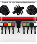 4 Pack UF1 Nozzle And Diffuser Assembly For Carbonation Boost In Beverage Makers Quick Response Nozzle Set For Home Soda Systems Matte Black Finish Elevates Syrup And Carbonated Water Mixing For Rich Flavor And Bubbles., matte black ABS UF-1 nozzle and diffuser set for cola machines