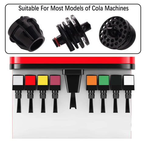 4 Pack UF1 Nozzle And Diffuser Assembly For Carbonation Boost In Beverage Makers Quick Response Nozzle Set For Home Soda Systems Matte Black Finish Elevates Syrup And Carbonated Water Mixing For Rich Flavor And Bubbles., matte black ABS UF-1 nozzle and diffuser set for cola machines