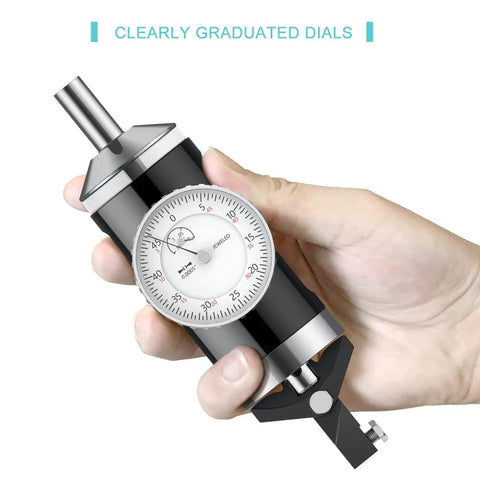 Hand holding a Pro Grade Coaxial Centering Indicator Set With Digital Readout 0 To 0.15 In And 0.0005 In For Milling Machines Center Finder Tool