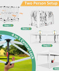 Steps for setting up a 10x20 Foot Pop Up Canopy Tent Instant Shelter With 6 Sidewalls Durable Waterproof Portable Gazebo UPF 50 Plus