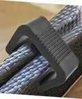 Close-up of Eight Piece Outdoor Furniture Clips Set For Rattan Chairs And Sofas Easy Install No Slip Grip on woven material