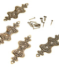 Antique Bronze Corner Brackets And Decorative Box Feet Set For Wood Boxes Cabinets And Trunks 150 Pcs with screws
