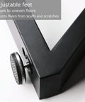 Adjustable feet on Pair Of Heavy Duty Metal Table Legs For DIY Projects, Industrial Z Shape Frame with height adjustments.