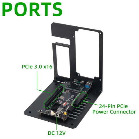 Upgrade Your Portable Rig Into A Desktop Beast With This Thunderbolt 3 And 4 eGPU Enclosure showcasing ports and connectors.
