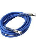 5m High Pressure Silicone Steam Hose For All Steam Irons Blue 4 MPa Boiler Tube Durable Flexible Steam Line Heat Resistant Anti Fold Ideal Ironing Pro Grade Upgrade coiled on white background