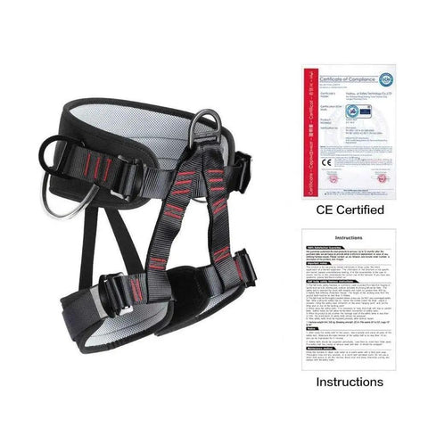 Heavy Duty Half Body Safety Climbing Belt For Tree Climbing Fire Rescue Roofing And Rappelling, CE Certified harness image