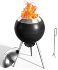 Smokeless Outdoor Fire Pit For Backyards And Patios 19.6 Inch Solo Bonfire Pit With Removable Ash Pan 304 Stainless Steel Liner