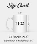 Size chart of 11 Oz Sublimation White Ceramic Mugs Set Of 24 Blank Coffee Cups Microwave Safe For Crafts