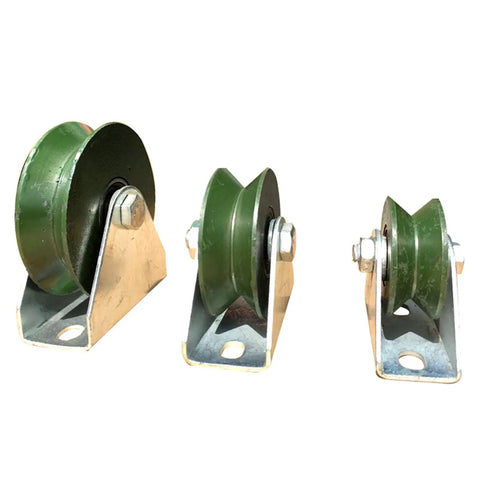 Heavy Duty Rock Solid V Groove Gate Track Roller With Reinforced Steel Bracket For Super Smooth Driveway And Warehouse Door Glide Supports Hefty Loads With Double Sealed Bearings And All Required Mounting Hardware Included