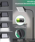 All In One Floor Magnifier With Light 5X Rechargeable On Stand 43 LED Floor Magnifying Lamp with adjustable brightness