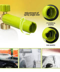 Beast Mode Heavy Duty Foam Cannon Snow Foam Lance with quick release adjustable nozzle showing spray angle and foam application on cars
