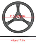 10 Feet Marine Steering Cable Kit With 3/4 Shaft And 12.4 Inch Wheel Replaces SS13710 For Outboard Boats Yachts And Other Watercraft