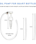 Grease Monkey Go To Fluid Pump For Standard Quart Bottles 4 Cc Per Stroke with two lengths of tubing for fluid transfer.