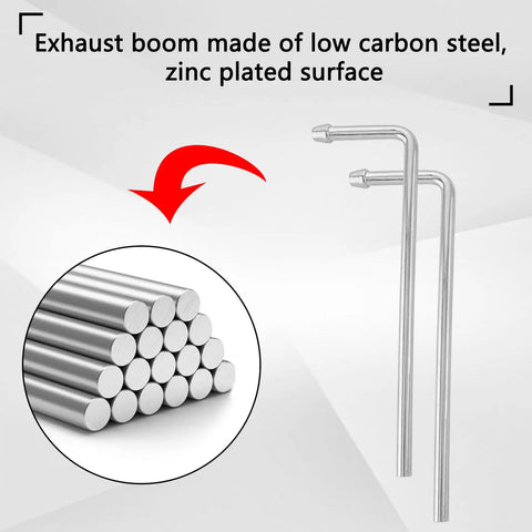 Exhaust Hanger Rods 9.5 Inch Long 90 Degree Bent Weld On Steel 2 Piece Set 3/8 Inch Thick Zinc Plated Low Carbon Steel Mounts