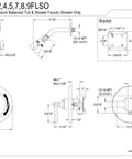 Diagram of Royale One Handle Pressure Balanced Shower Faucet With Polished Brass Finish Built To Last Tub And Shower Fixture Slick One Quarter Turn Washerless Cartridge Low Flow One Point Eight GPM At Eighty PSI Title Twenty Compliant