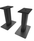Rising Desktop Speaker Stands for Small to Medium Bookshelf Speakers and 2 to 4 Inch Studio Monitors, 8.3 Inch Tall, Black Pair