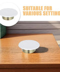 Premium White Ceiling Fire Sprinkler Cover Plates displayed on wooden surface showing smooth finish and screw mount design.