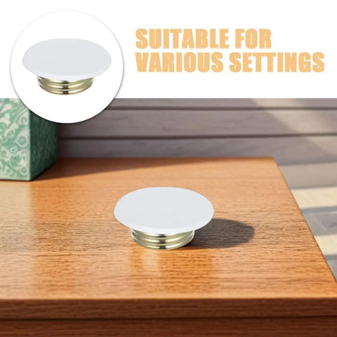 Premium White Ceiling Fire Sprinkler Cover Plates displayed on wooden surface showing smooth finish and screw mount design.